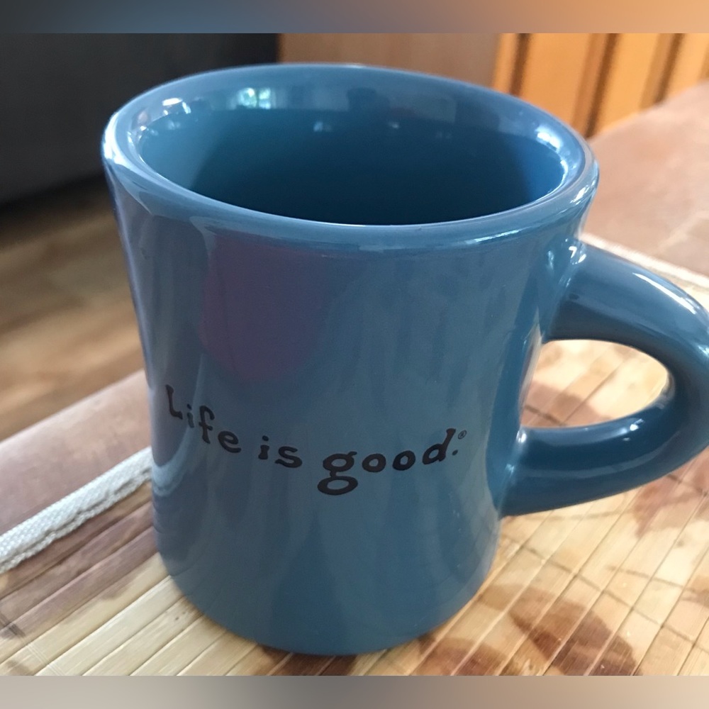 Life is Good Iron Man Golfer Mug Cup Blue EUC - Picture 3 of 5